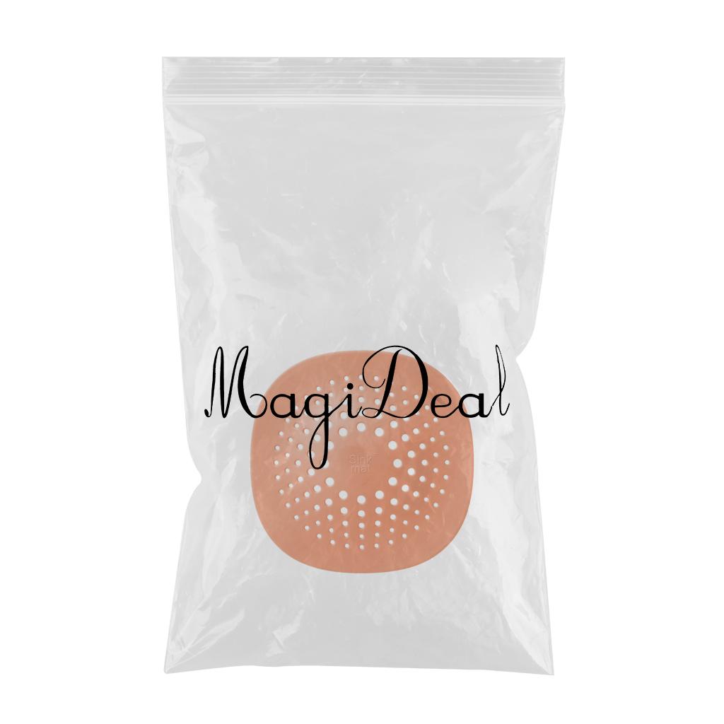 Drain Hair Catcher Bath Stopper Sink Strainer Filter Shower Cover Orange