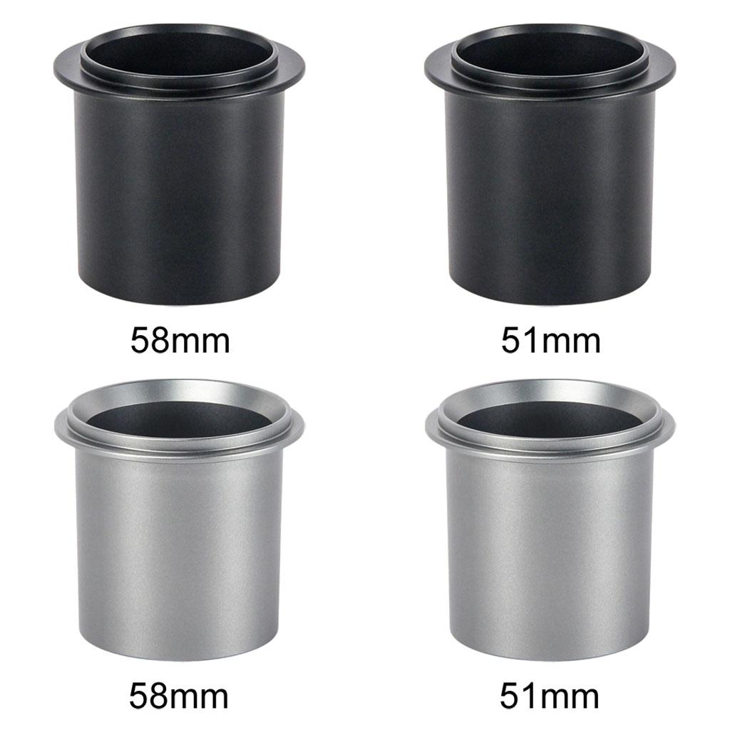 Aluminum Alloy Coffee Dosing Cup Sniffing Mug for Espresso Machine DIY Tools 51mm black