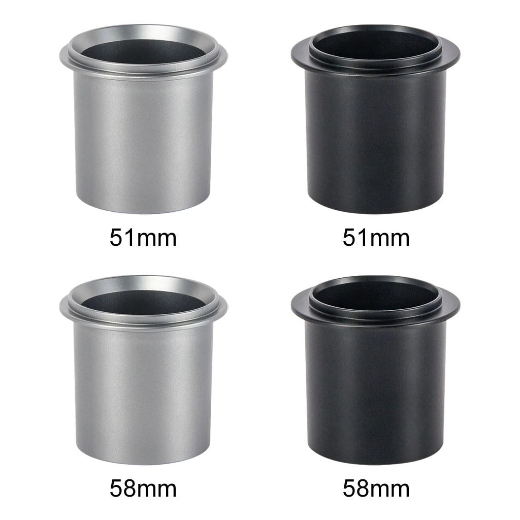 Aluminum Alloy Coffee Dosing Cup Sniffing Mug for Espresso Machine DIY Tools 51mm black