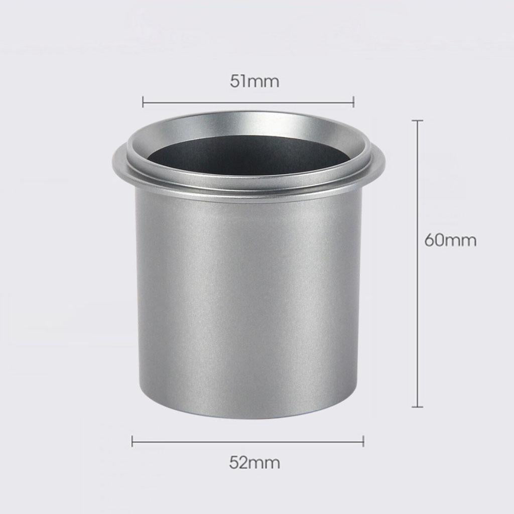 Aluminum Alloy Coffee Dosing Cup Sniffing Mug for Espresso Machine DIY Tools 51mm gray