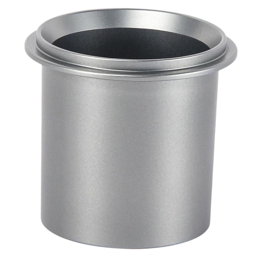 Aluminum Alloy Coffee Dosing Cup Sniffing Mug for Espresso Machine DIY Tools 51mm gray