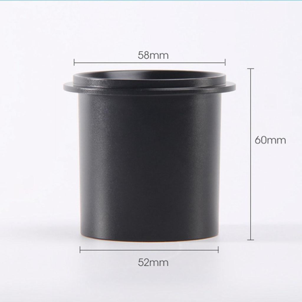 Aluminum Alloy Coffee Dosing Cup Sniffing Mug for Espresso Machine DIY Tools 58mm black