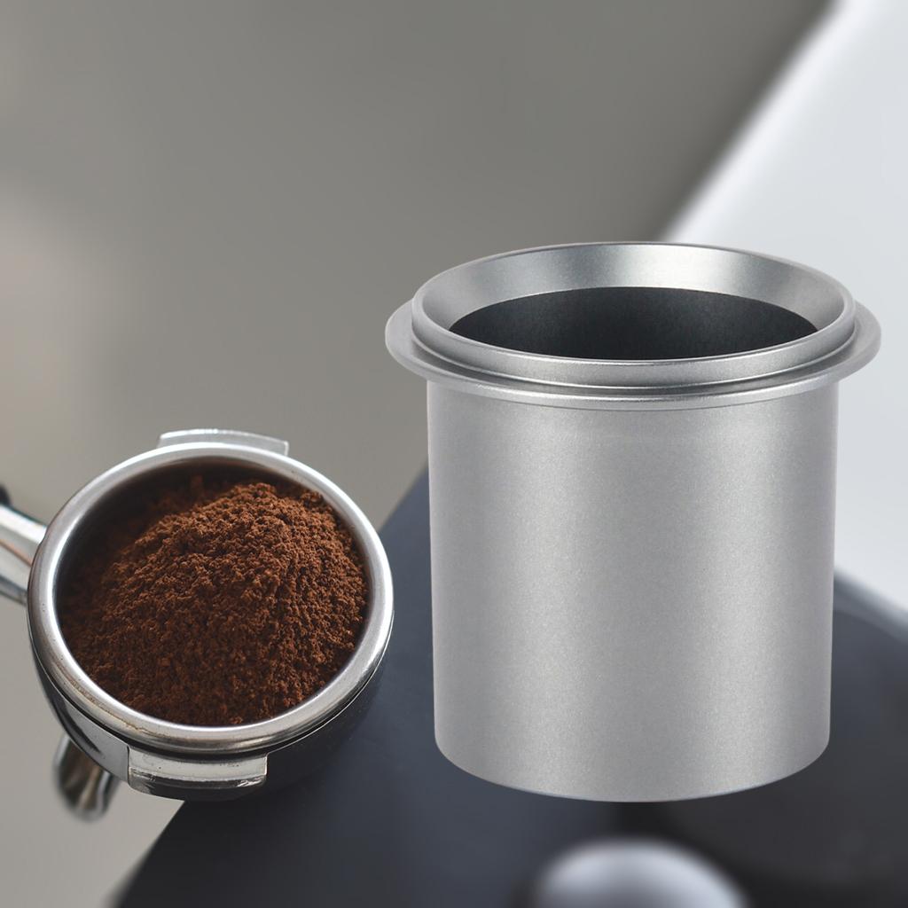 Aluminum Alloy Coffee Dosing Cup Sniffing Mug for Espresso Machine DIY Tools 58mm gray
