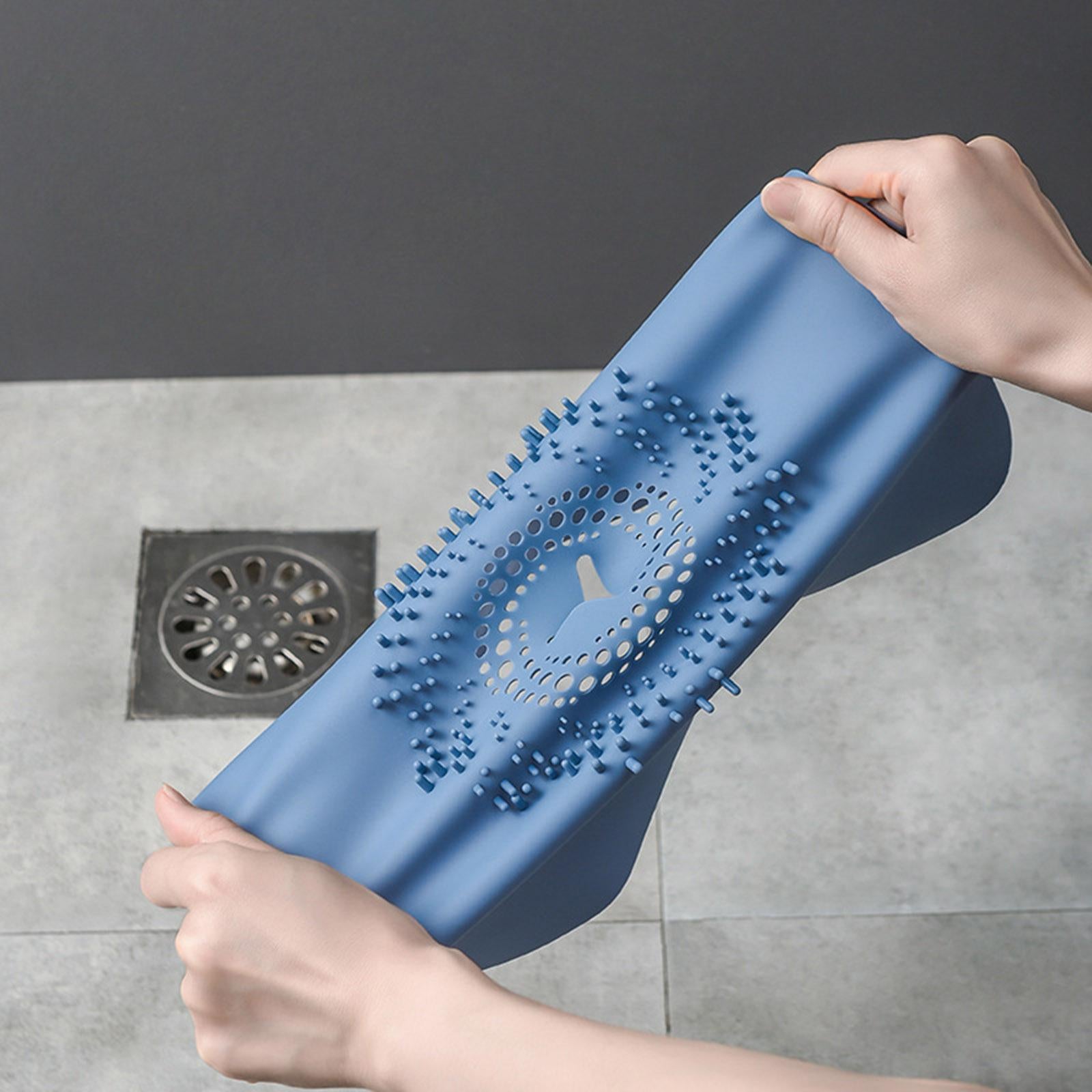 Floor Drain Cover Hair Catcher Floor Drain Pad Bathtub Drain Cover Blue