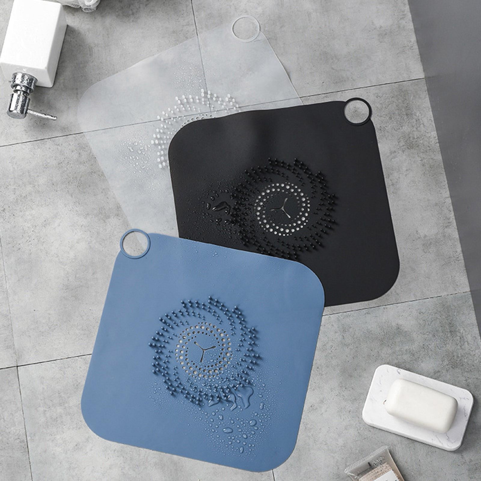 Floor Drain Cover Hair Catcher Floor Drain Pad Bathtub Drain Cover White