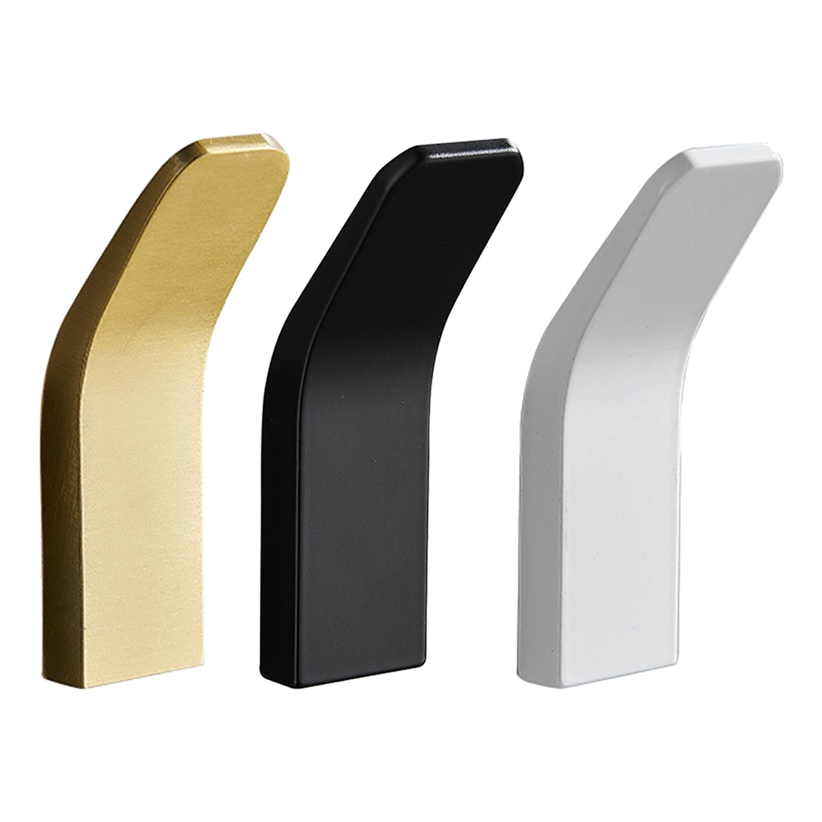 5Pcs Wall Hooks Holder Hanging Towel Sticky Hook Home Door Organizer Black