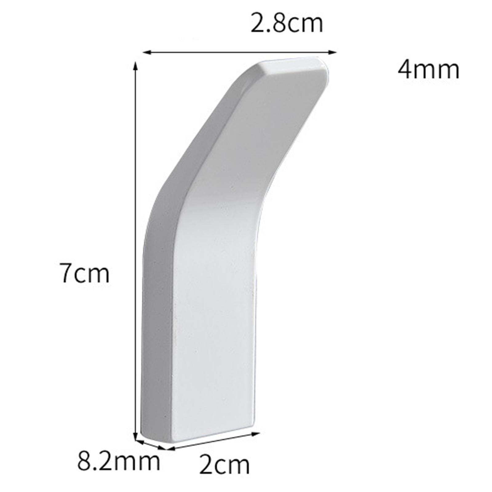 5Pcs Wall Hooks Holder Hanging Towel Sticky Hook Home Door Organizer White
