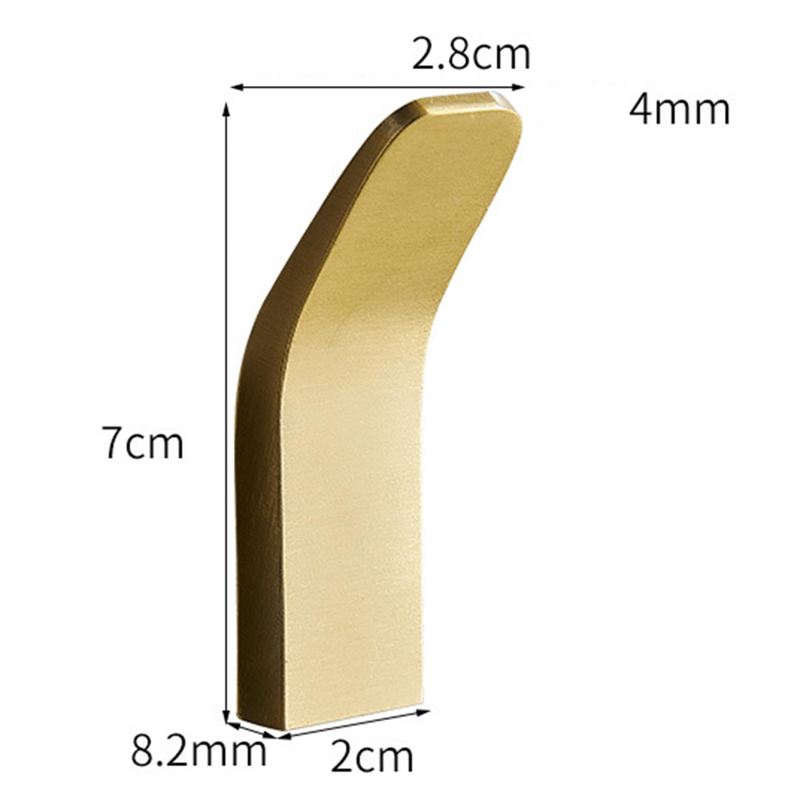 5Pcs Wall Hooks Holder Hanging Towel Sticky Hook Home Door Organizer Gold