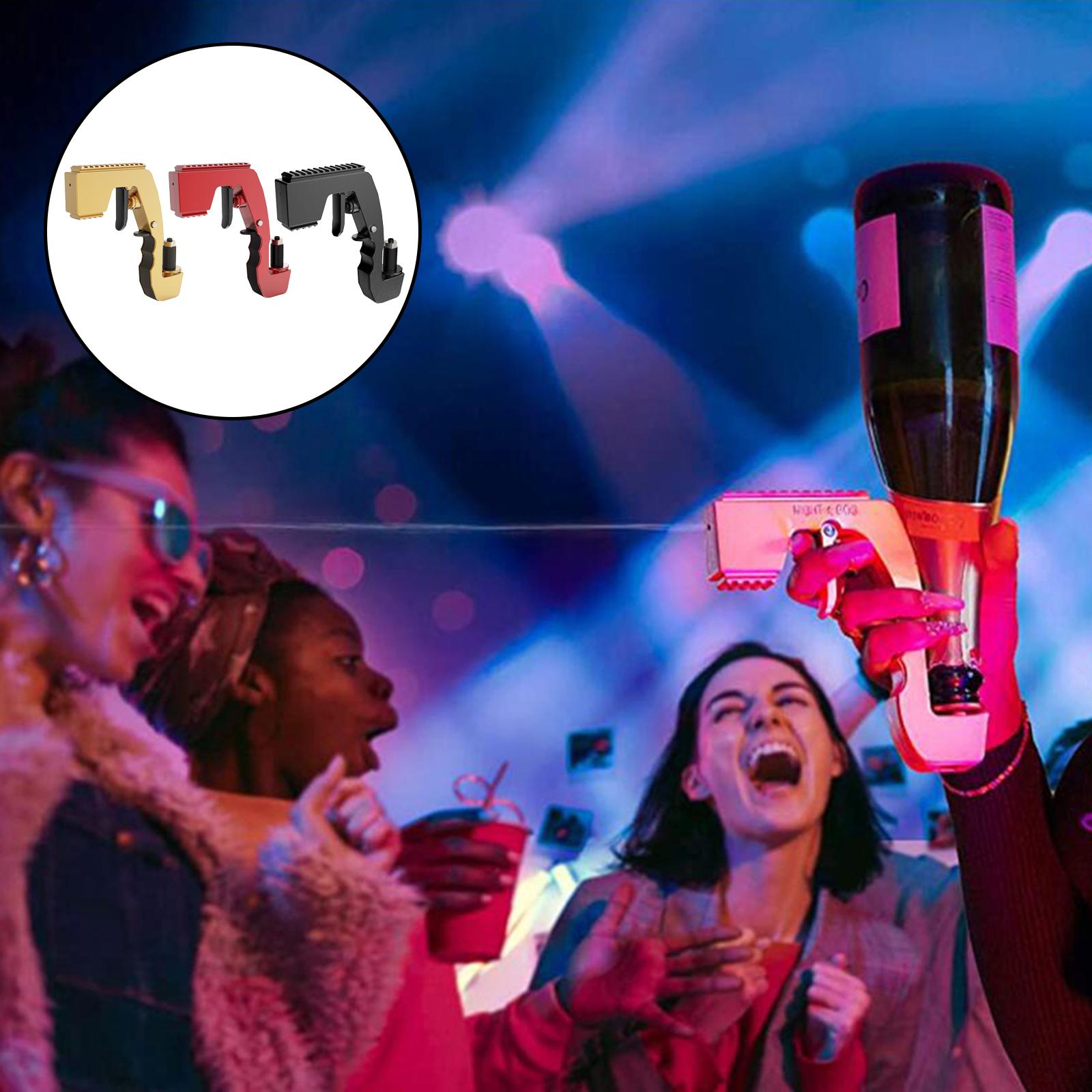 Plastic Champagne Sprayer Gun Beer Wine Stopper Pub Beer Jet Ejector Red