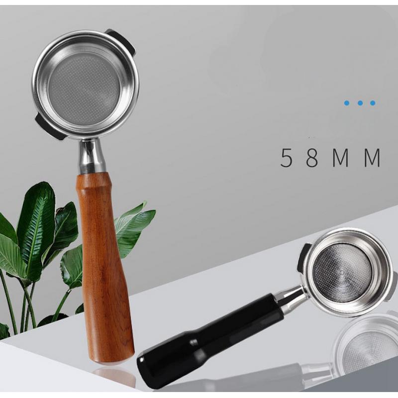 58mm Naked Portafilter Tools Detachable Design Double Basket For GAGGIA Wooden Red A
