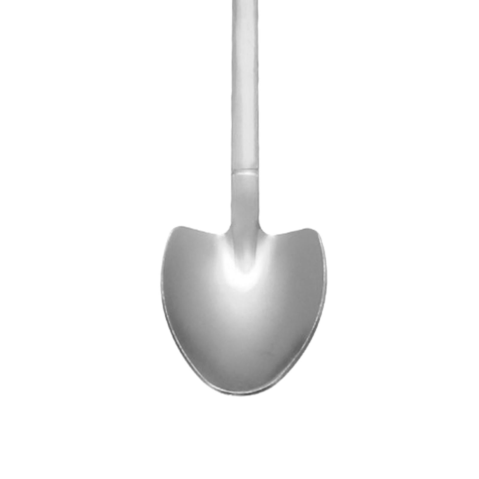 Ice Cream Spoon Coffee Spoon Cutlery Shovel Shape Stirring Scoop Flatware point silver