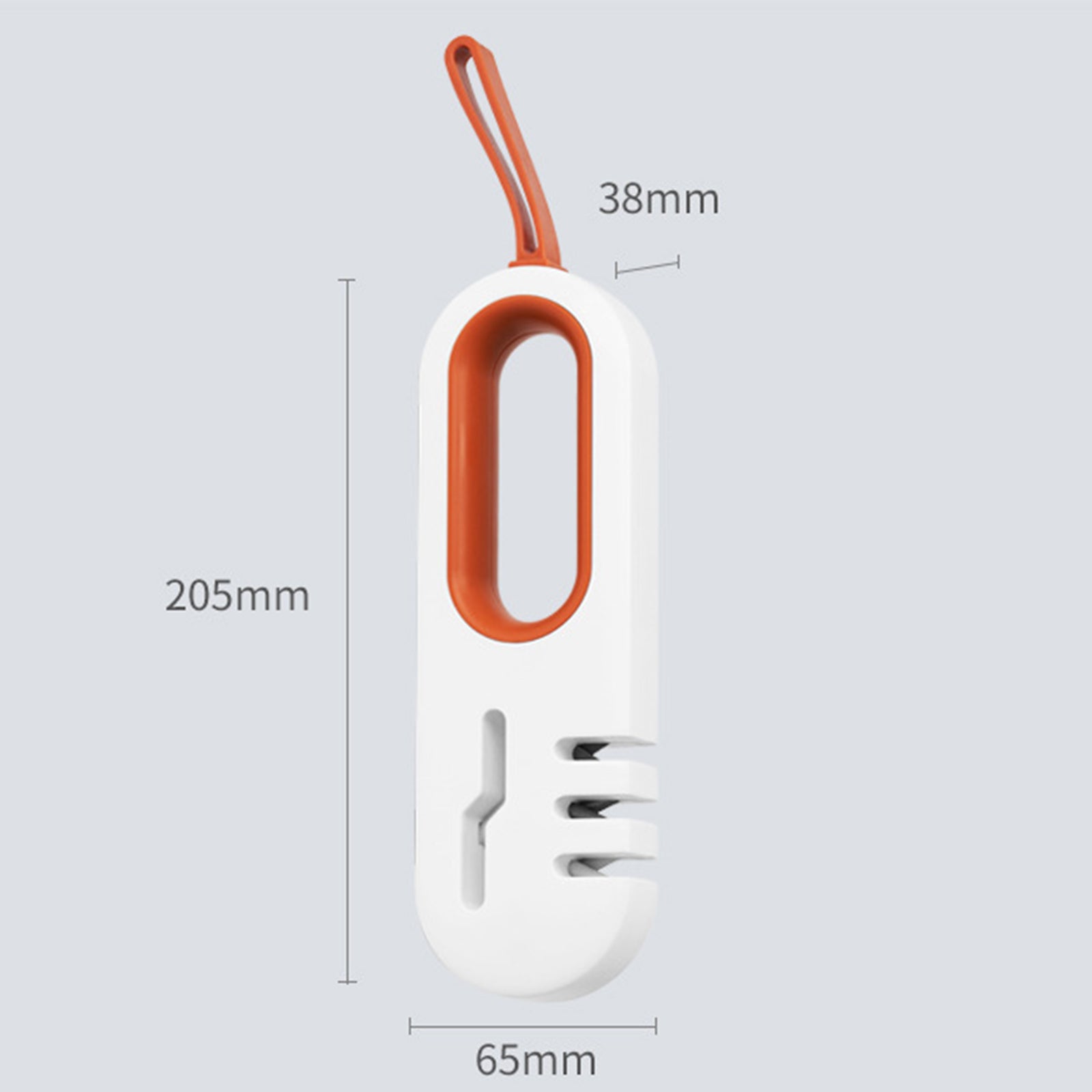 4-in-1 Kitchen Sharpener Ceramic Stone Tungsten Carbide White Orange