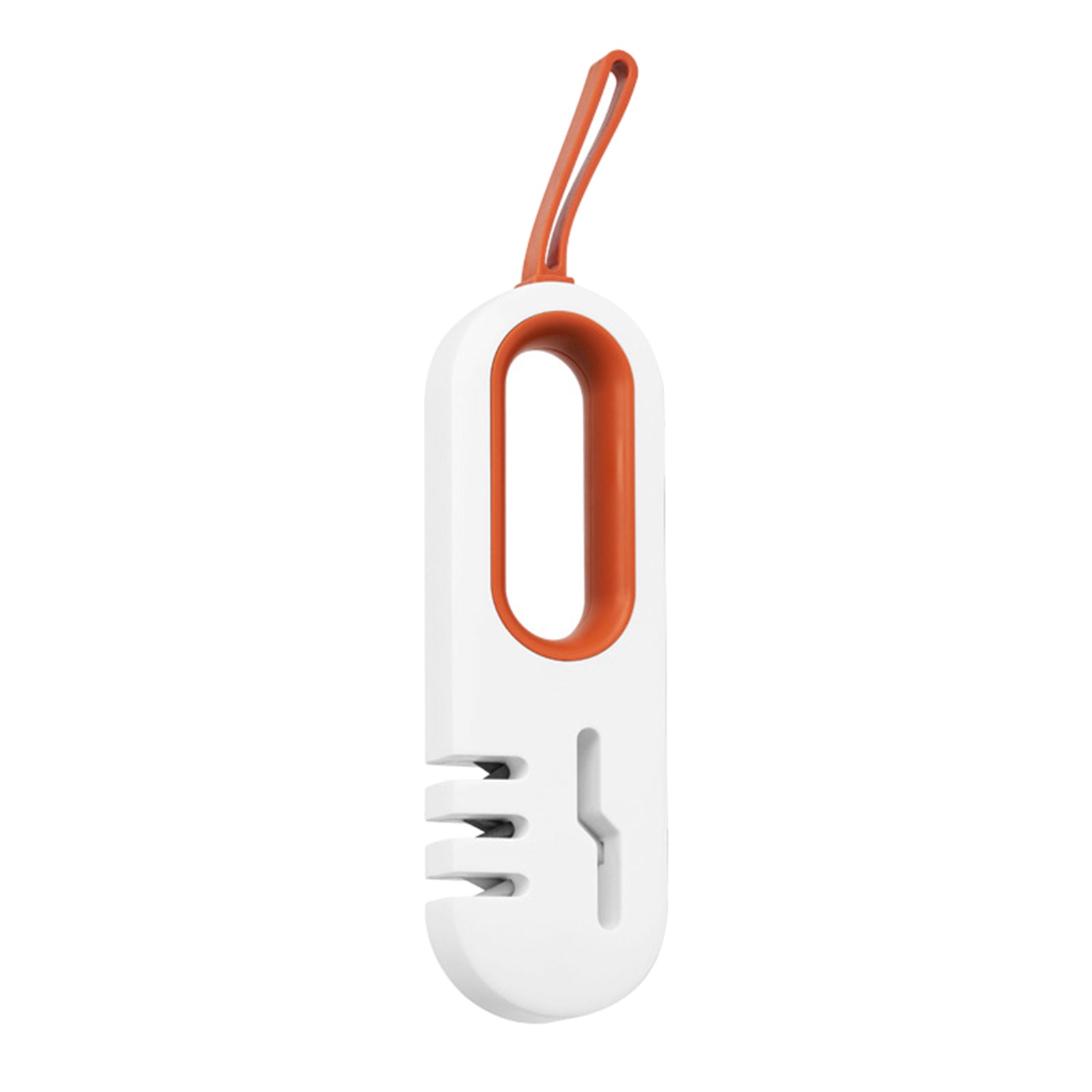 4-in-1 Kitchen Sharpener Ceramic Stone Tungsten Carbide White Orange
