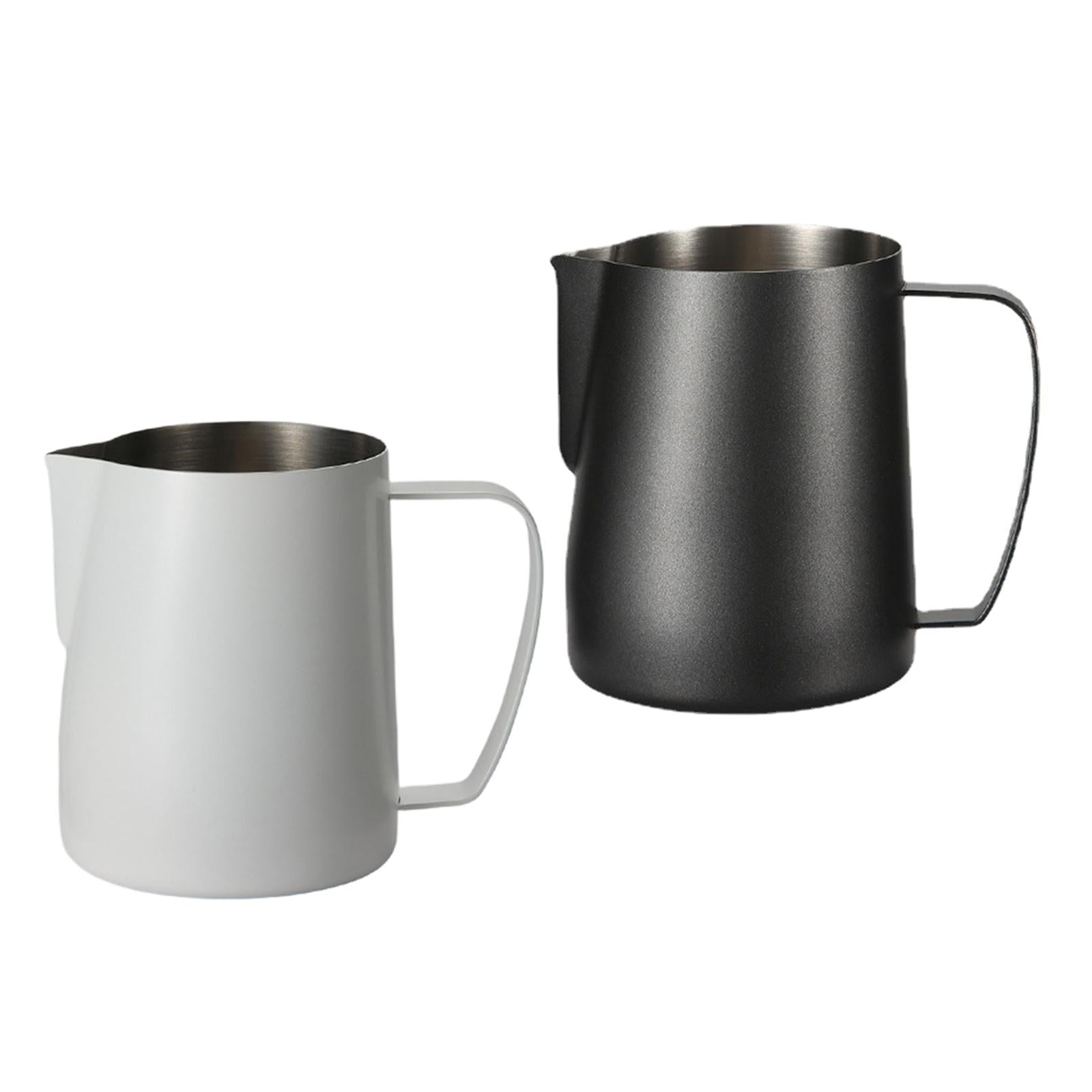 Espresso Milk Frothing Jug Cappuccino Frother Barista Steaming Pitchers Black