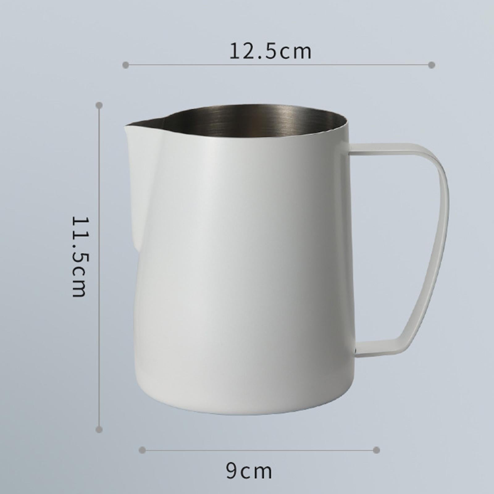 Espresso Milk Frothing Jug Cappuccino Frother Barista Steaming Pitchers White