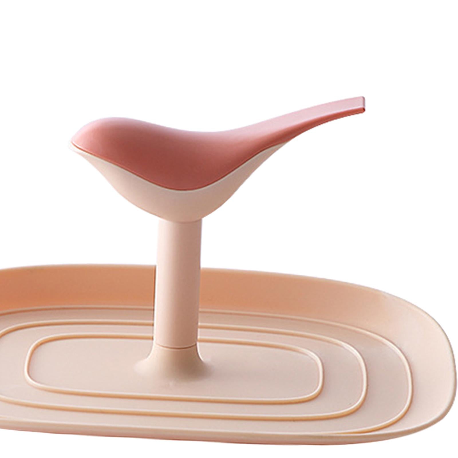 Kitchen Pot Lid Holder Countertop Cookware Spoon Rest Stand Rack Pink