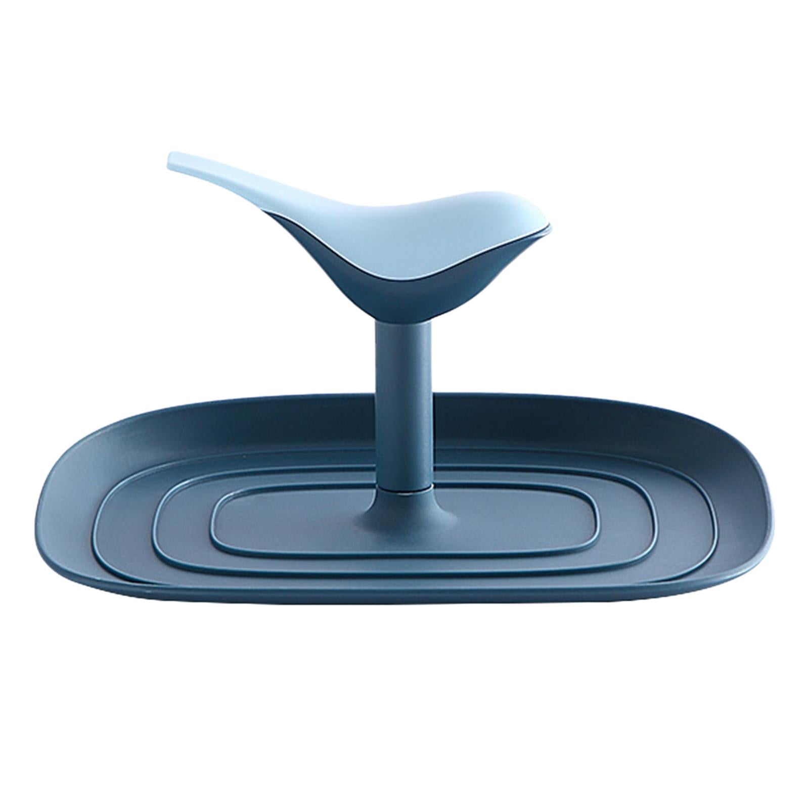 Kitchen Pot Lid Holder Countertop Cookware Spoon Rest Stand Rack Blue