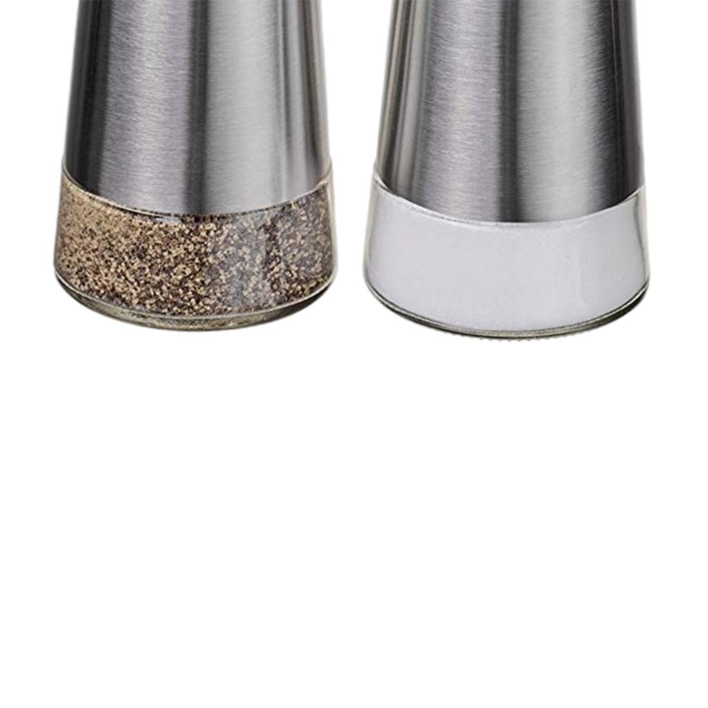 2pcs Salt and Pepper Shaker Dining Dressing Spice Dispenser Seasoning Can