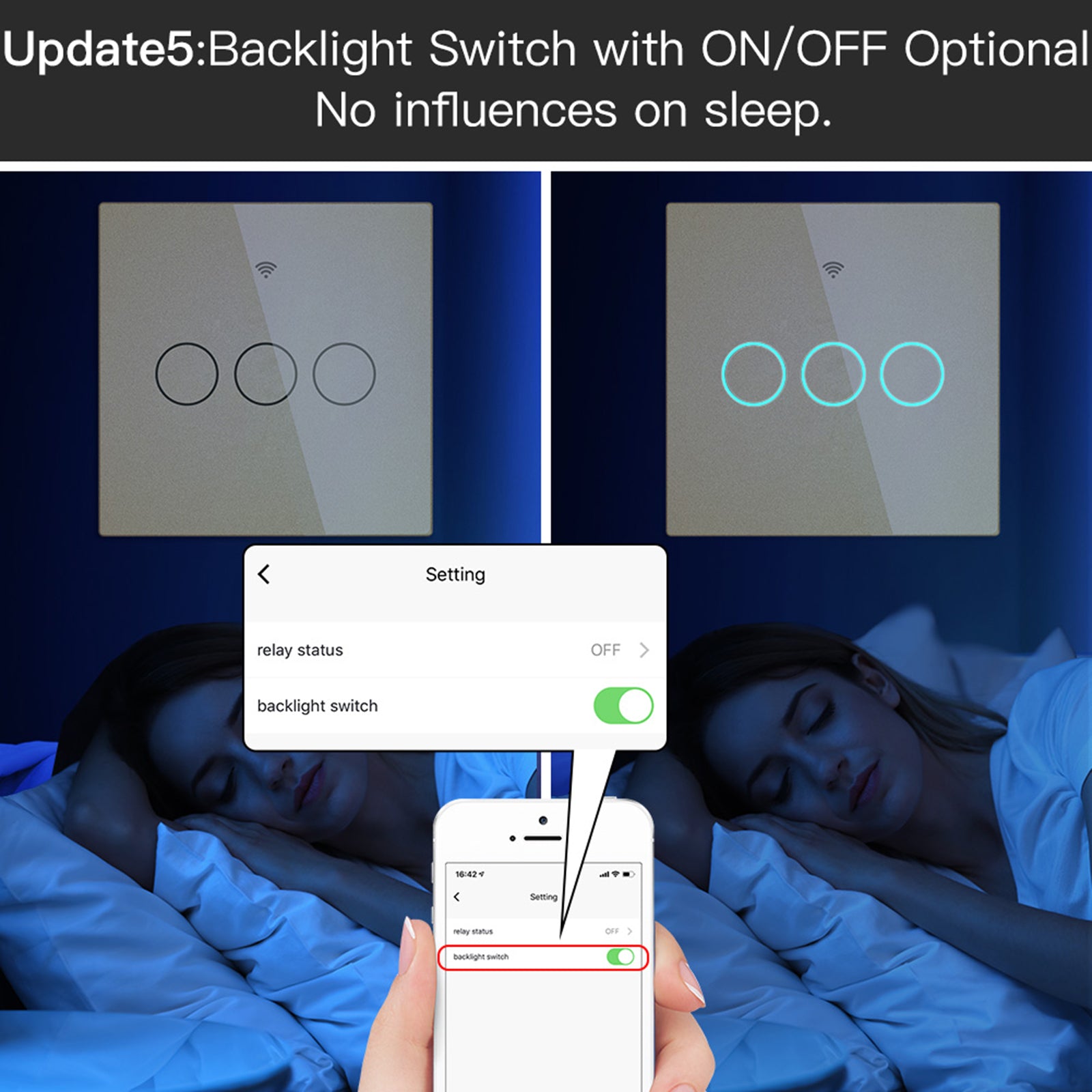 Smart Light Switch Remote Conrol Timing Setting Family Sharing Controler 3 Way Golden