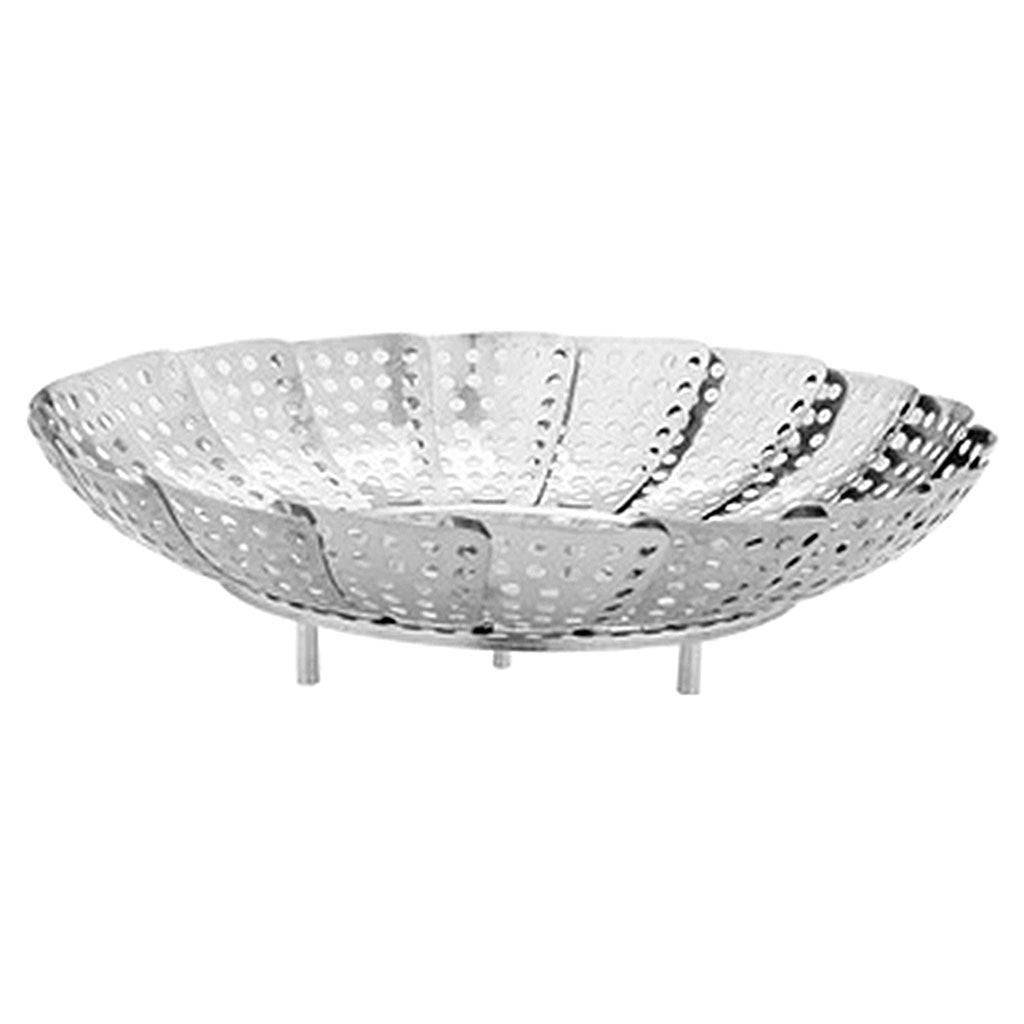 Stainless Steel Folding Steamer Plate Steam Pot Fruit Vegetable Non-Slip Large