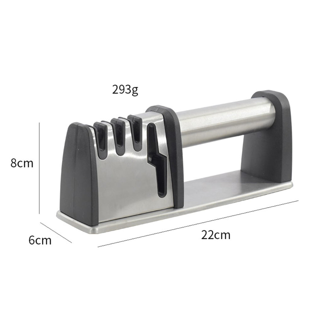 Kitchen Sharpener 4 Stages Knives Manual Sharpening Stone Household