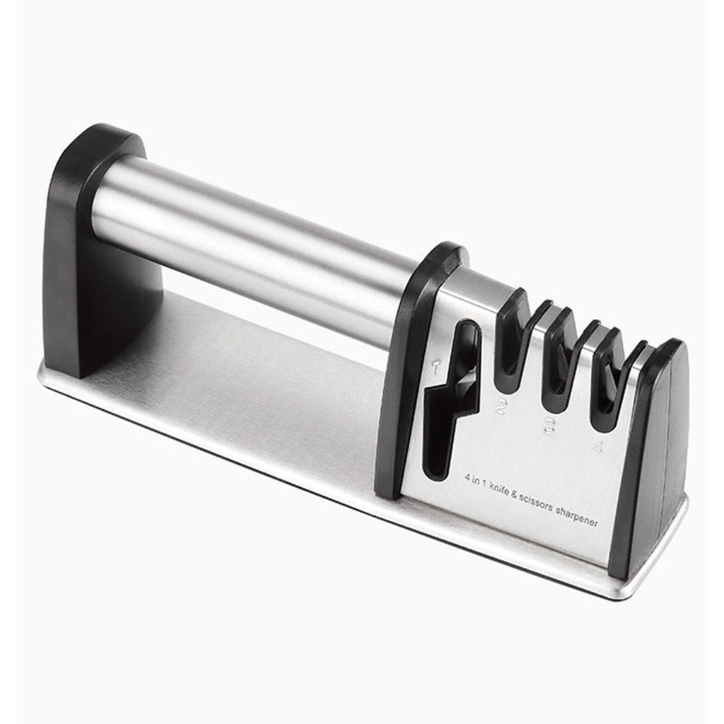 Kitchen Sharpener 4 Stages Knives Manual Sharpening Stone Household