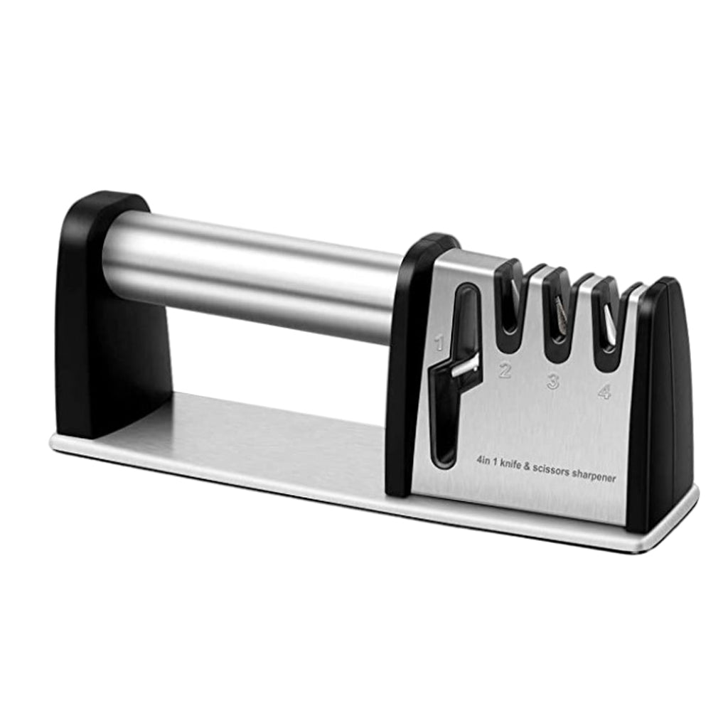 Kitchen Sharpener 4 Stages Knives Manual Sharpening Stone Household