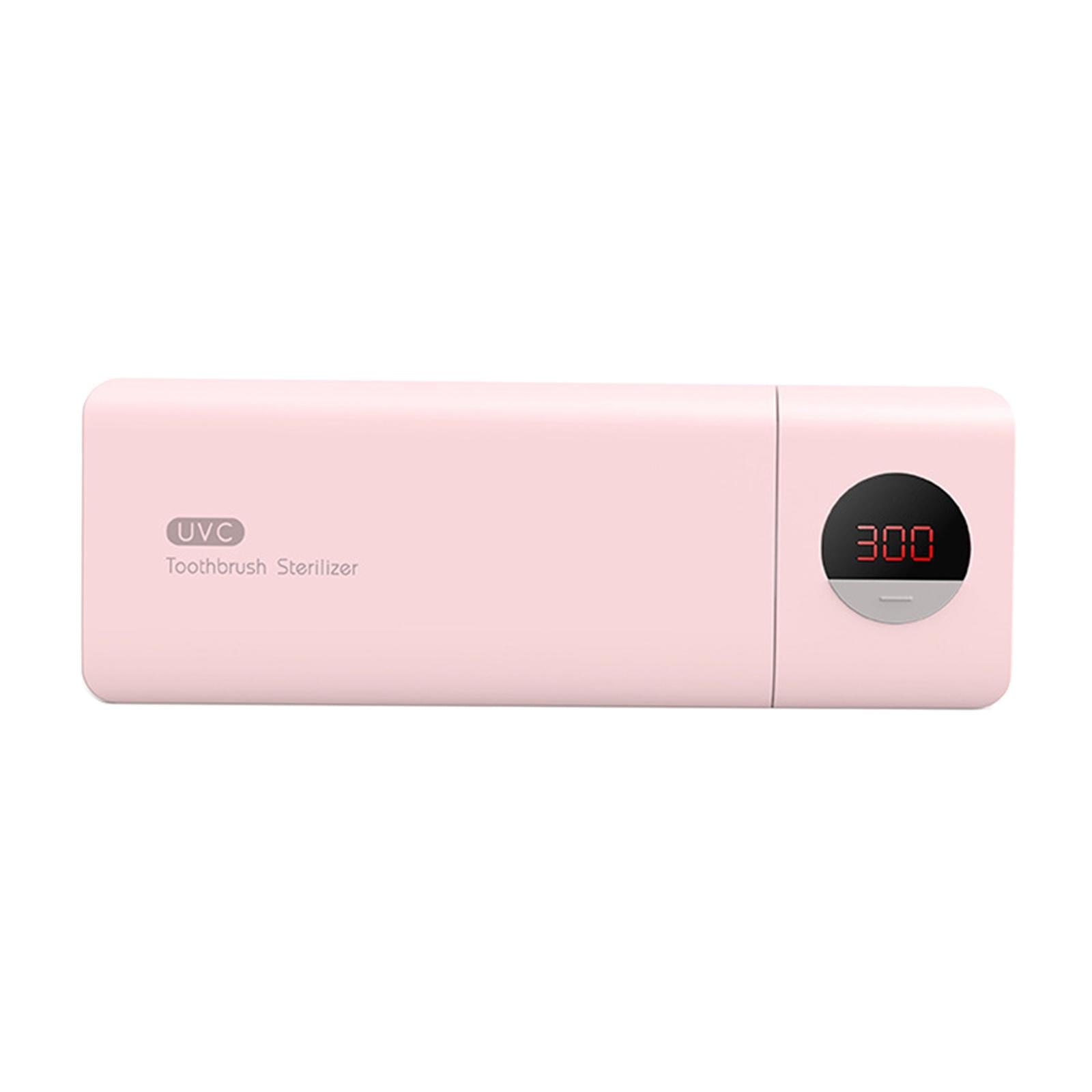 UV Disinfection Toothbrush Sanitizer 5 Slots Fits Most Toothbrushes Pink