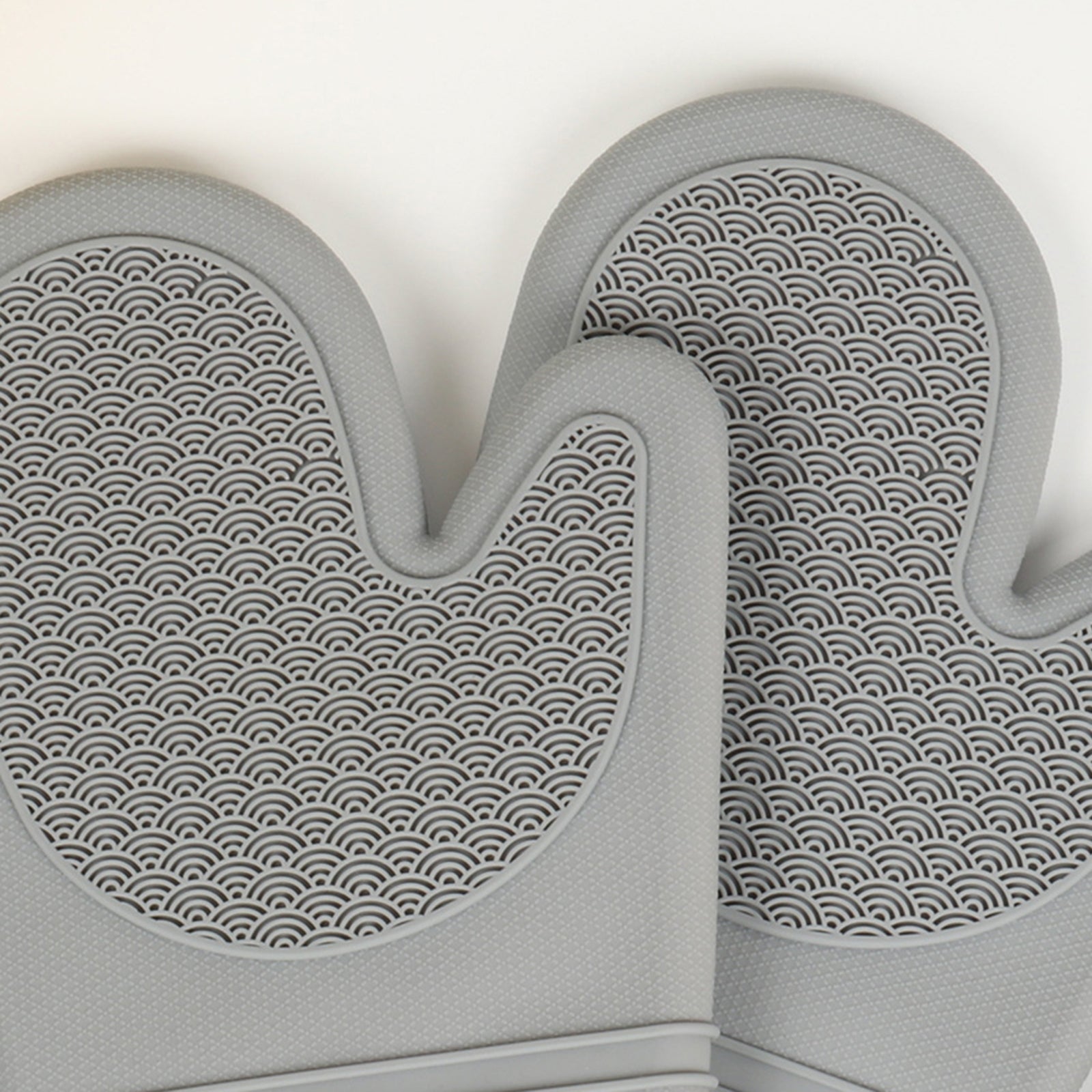 2PCS Premium Oven Mitts Pot Holders Tool Pads for Grilling Cooking BBQ Gray