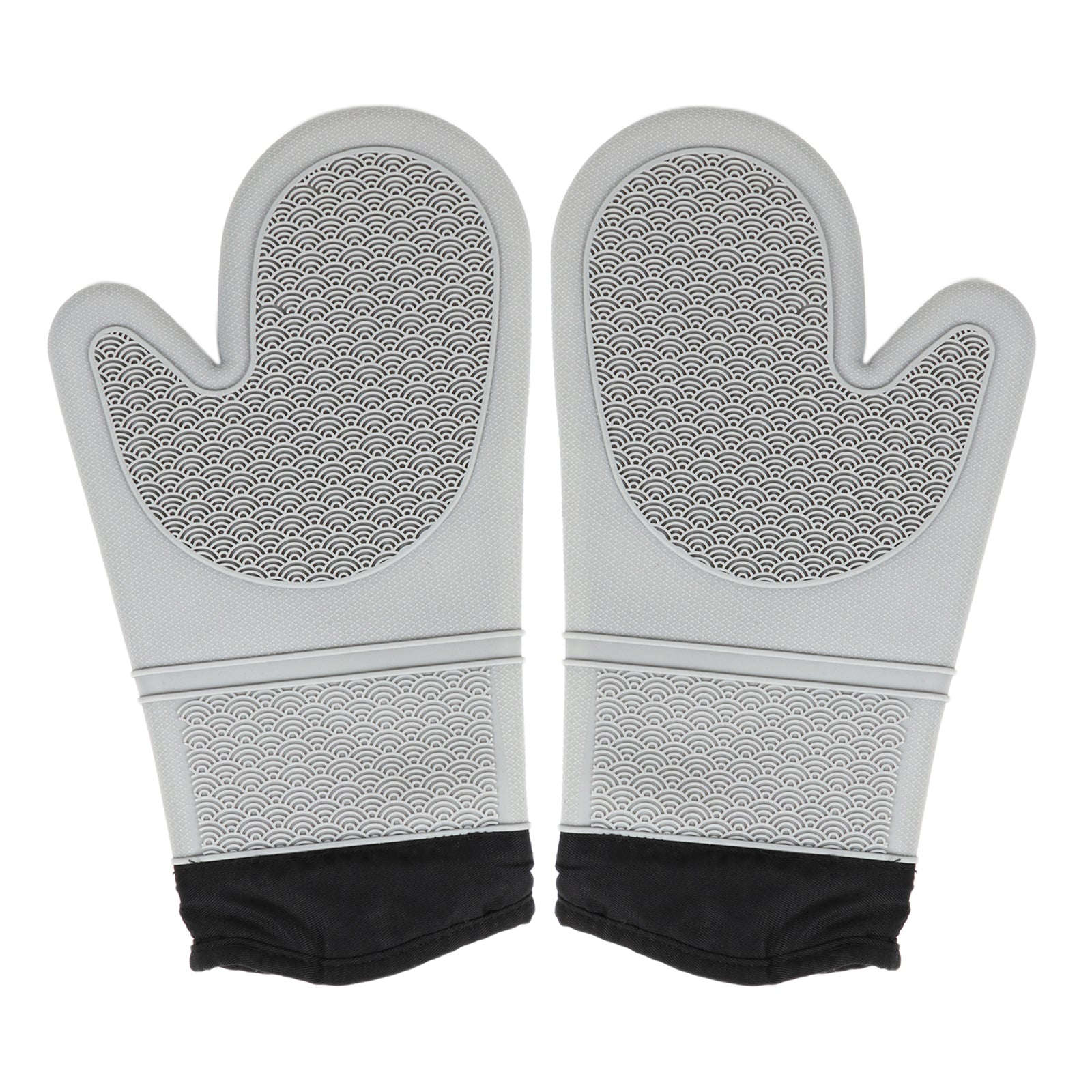 2PCS Premium Oven Mitts Pot Holders Tool Pads for Grilling Cooking BBQ Gray