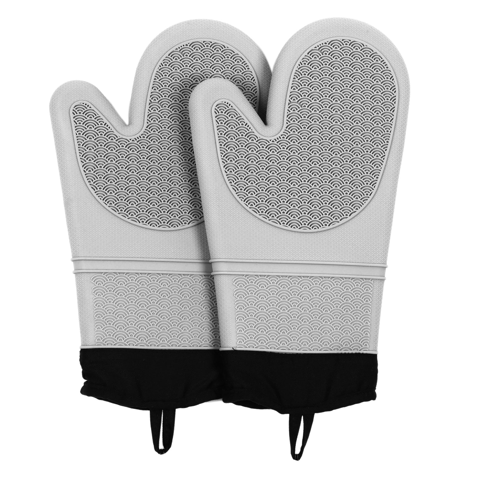 2PCS Premium Oven Mitts Pot Holders Tool Pads for Grilling Cooking BBQ Gray