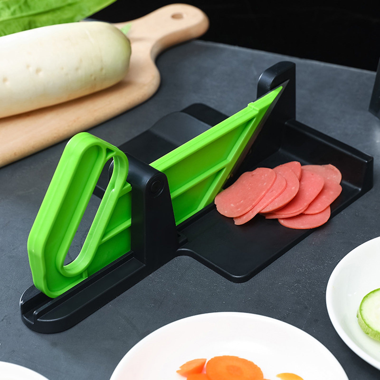 Vegetable Chopper Cutting Grater Carrot Potatoes Kitchen Tools Green