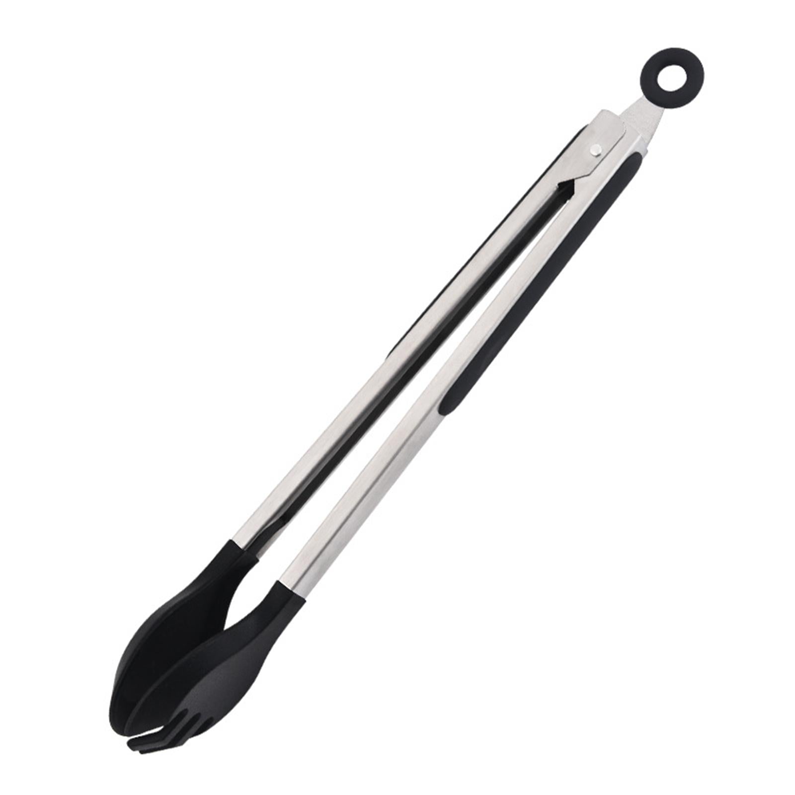 Kitchen Tongs Pack of 3 Salad BBQ Grilling for Buffets Kitchen Cookware Black