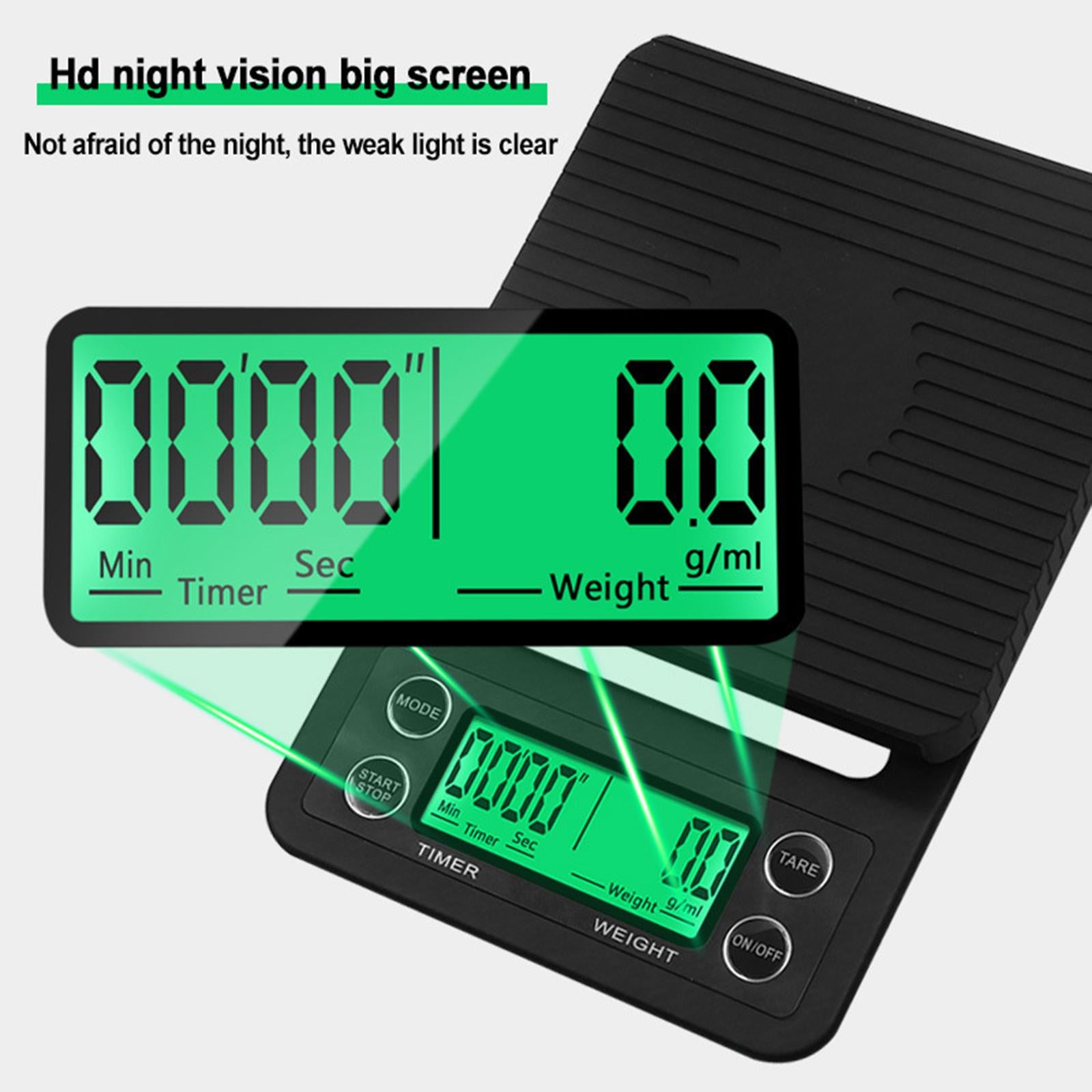 Portable Kitchen Scale Household High Precision Mini Scale Black 5KG