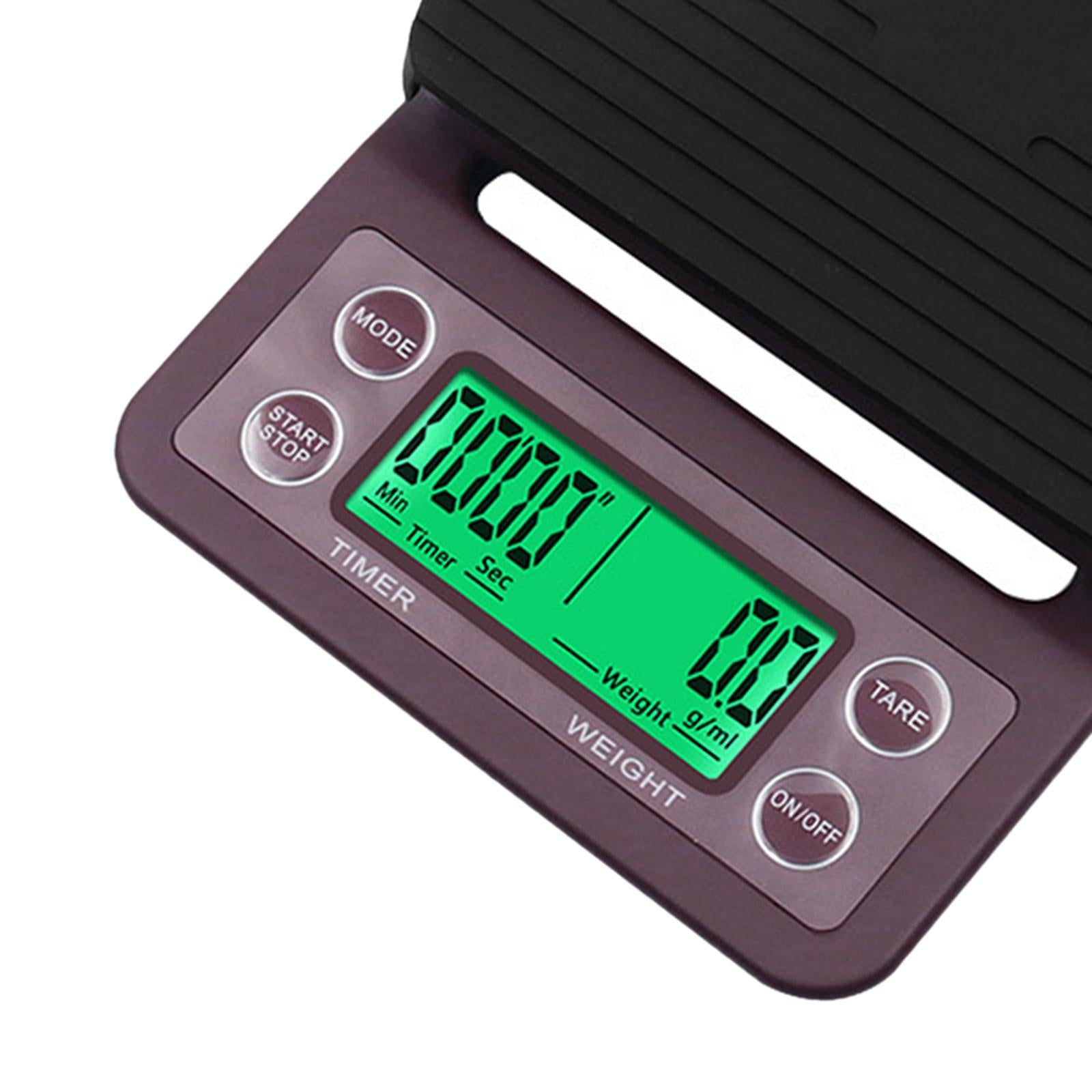 Portable Kitchen Scale Household High Precision Mini Scale Wine Red 3KG