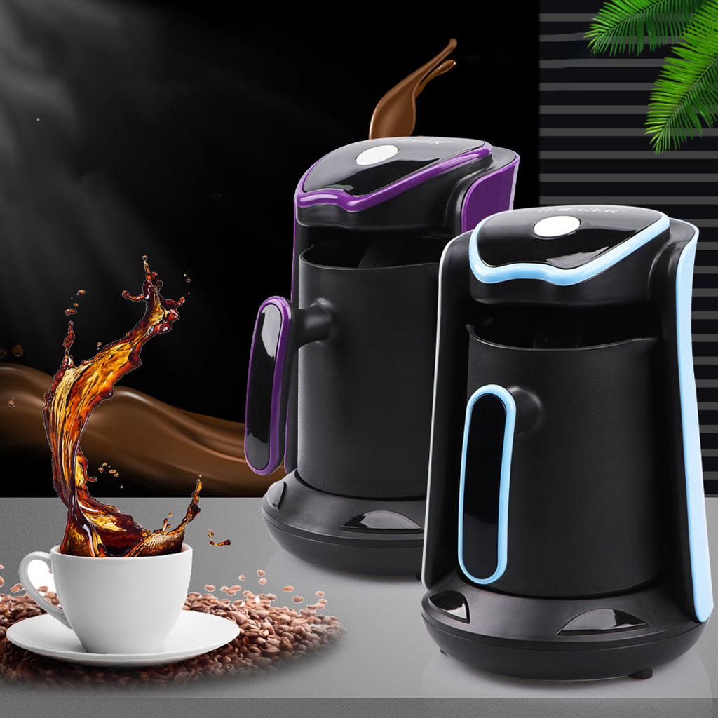 Heating Stainless Steel Coffee Maker Espresso Coffee Boiling Tea for Home Blue