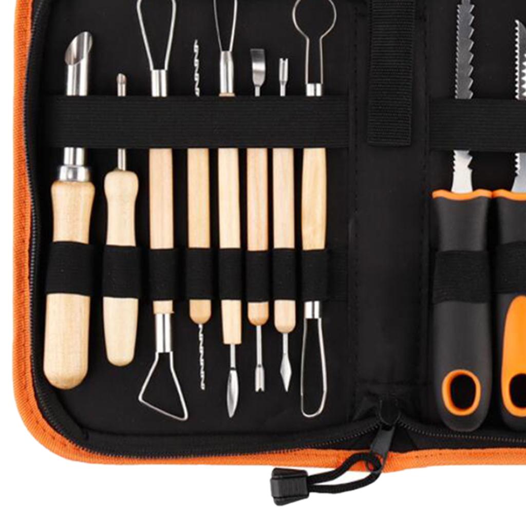 Precision Pumpkin Carving Craft Tool Set Engraving Knives 13PCS Storage Bag