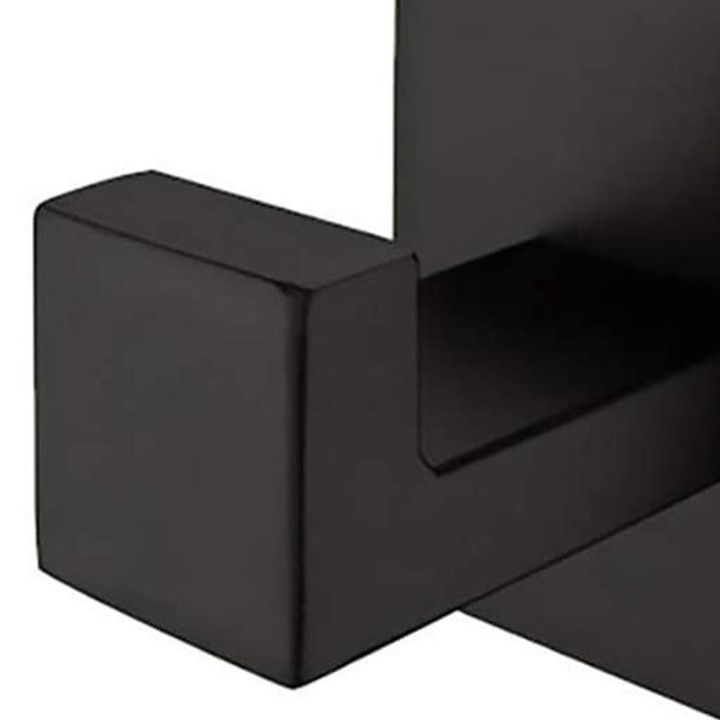 Self-Adhesive Hook Kitchen Bathroom Wall Stainless Steel Sticky Hanger Black