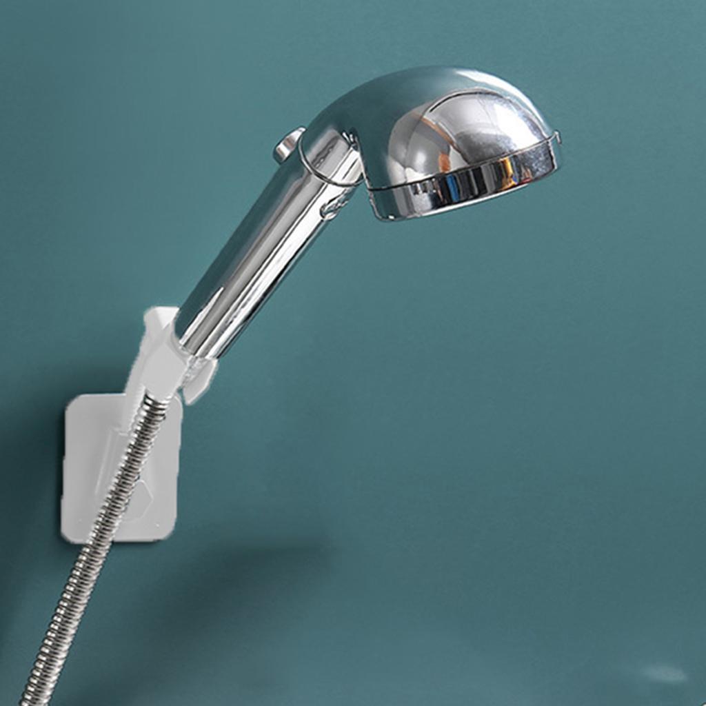 Adjustable Shower Head Holder Bathroom Wall Mount Bracket Stand White