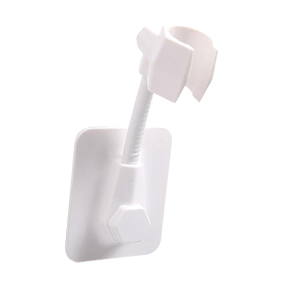 Adjustable Shower Head Holder Bathroom Wall Mount Bracket Stand White