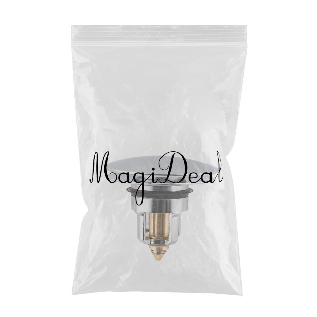 Universal Basin Drain Filter Vanity Sink Bathtub Plug Stopper with Basket Large