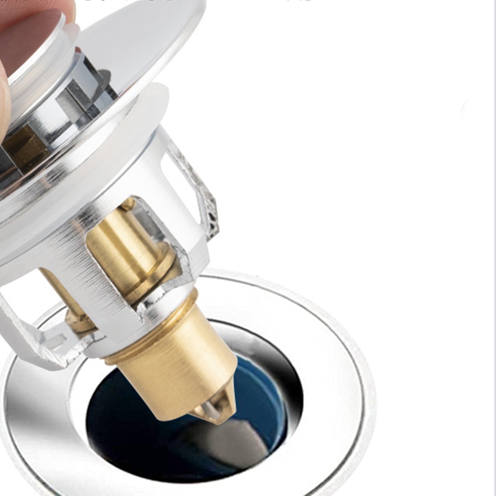 Universal Basin Drain Filter Vanity Sink Bathtub Plug Stopper with Basket Large