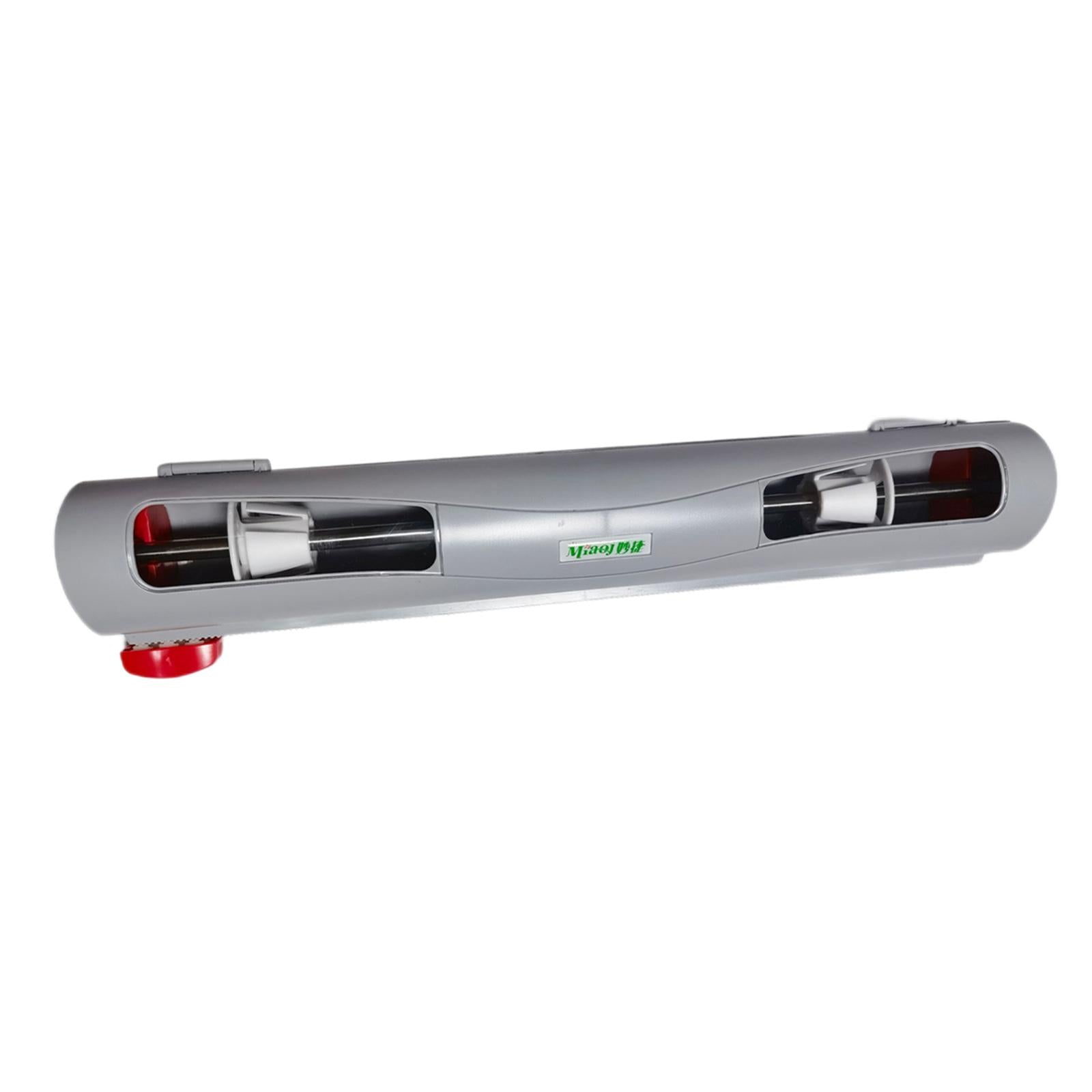 Refillable Wrap Foil Dispenser Magnetic Cling Film Cutter Kitchen Organizer gray