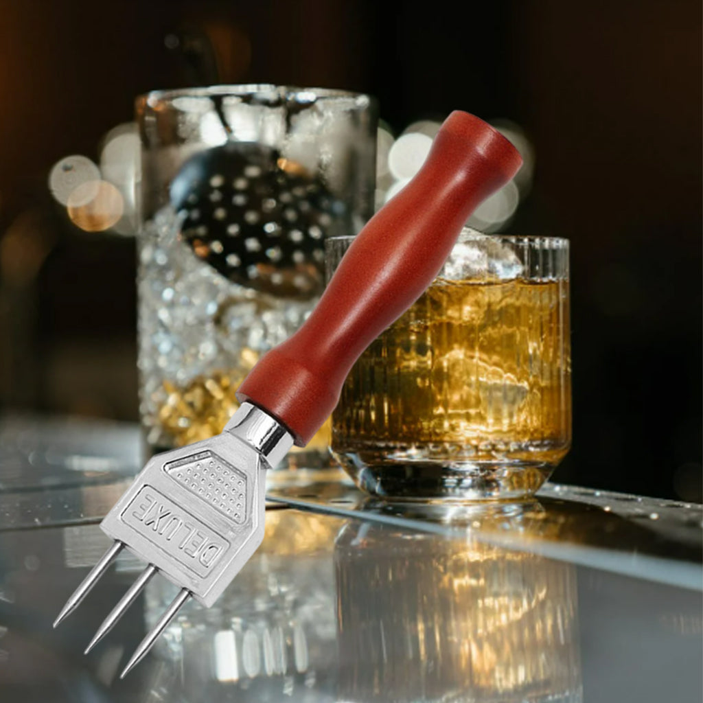 3 Pronged Ice Chipper Stainless Steel Ice Crusher Home Cocktail Tools