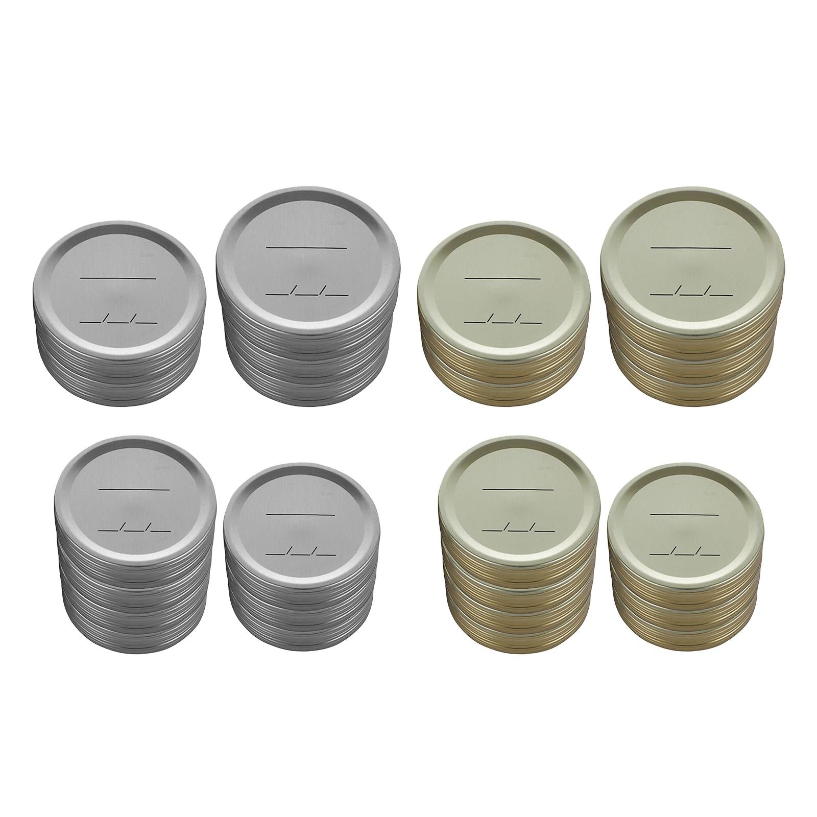 Canning Lids Canning Jar Caps Pickled Food Organizer Golden 70mm 70pcs