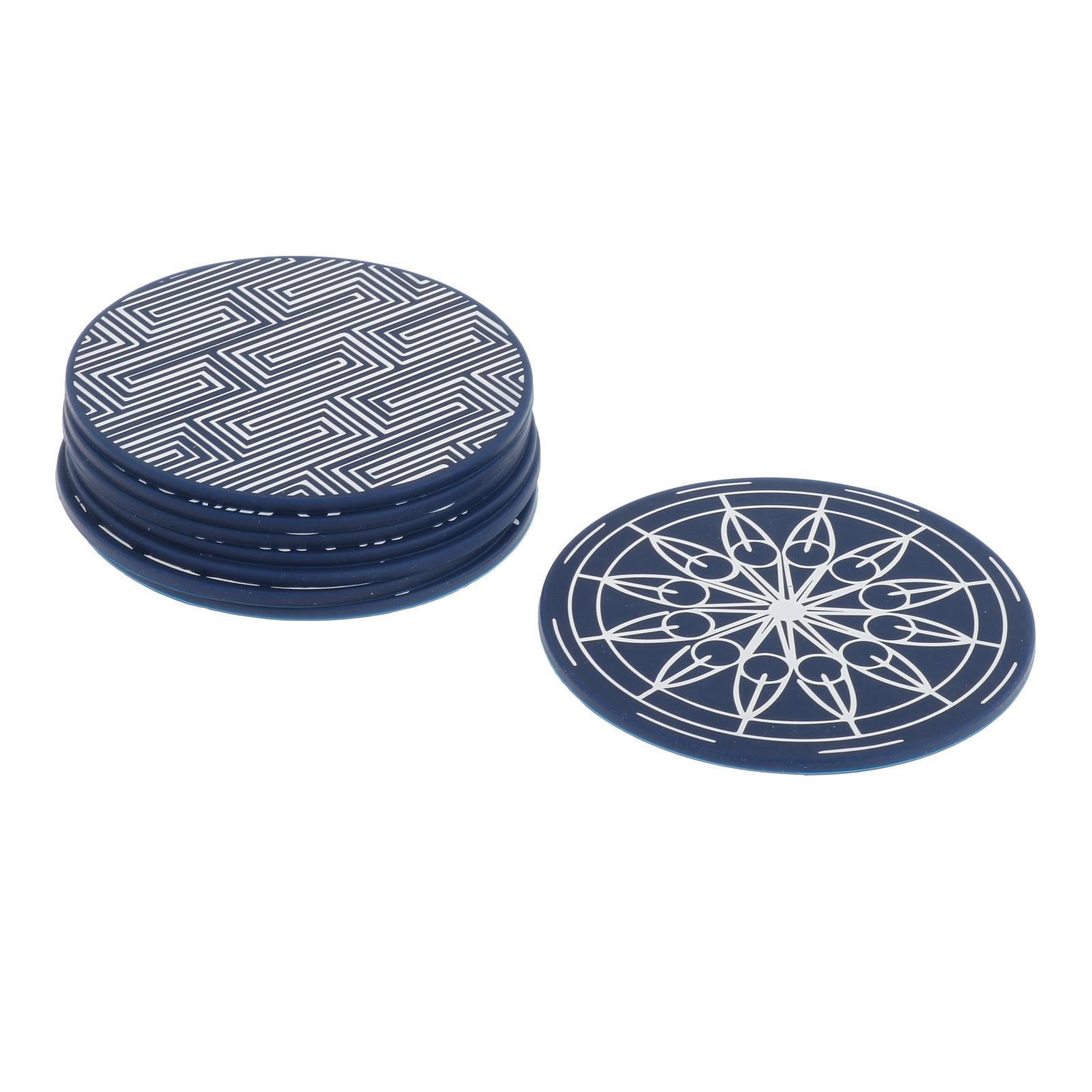 8piece Drinks Coasters Kitchen Cup Pads Coaster Holder Home Decoration Square Coasters Rack