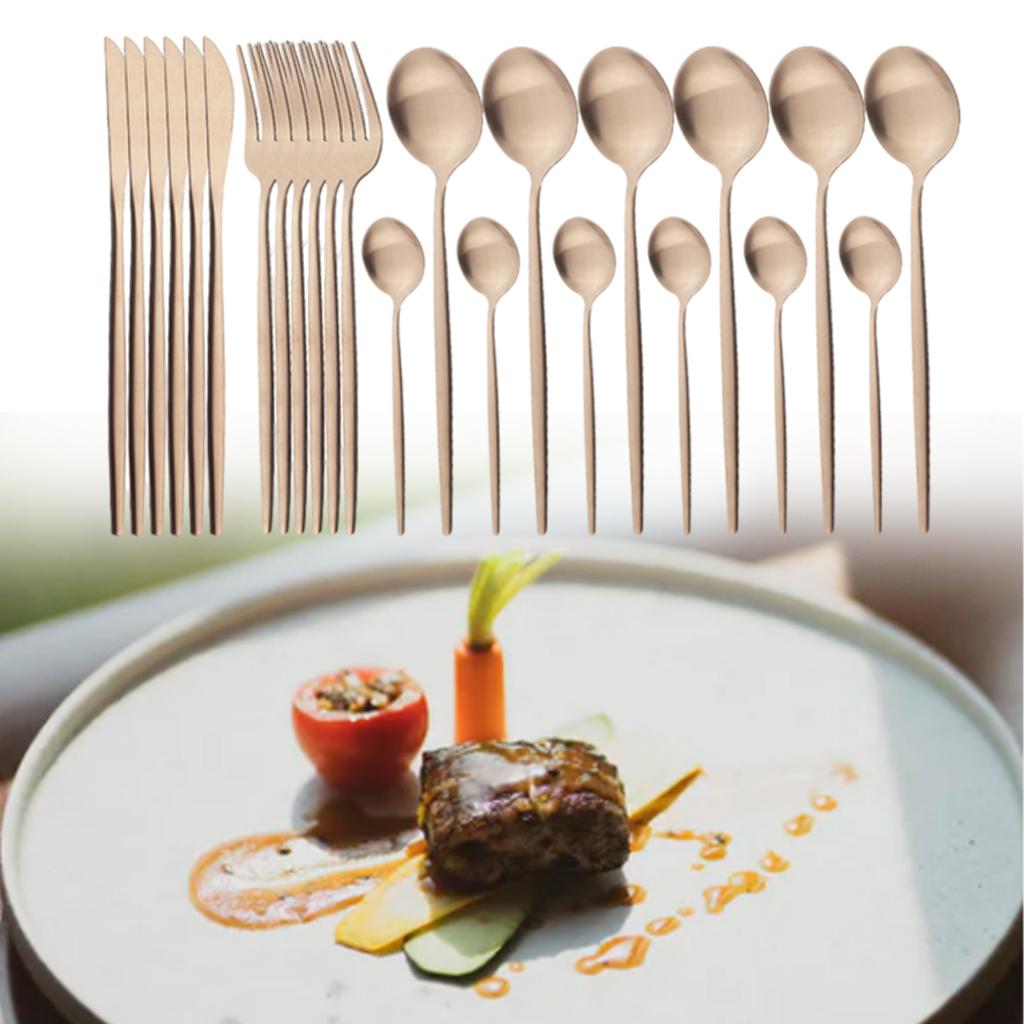 Cutlery Set Stainless Flatware Eating Tableware Cutlery Rose Golden
