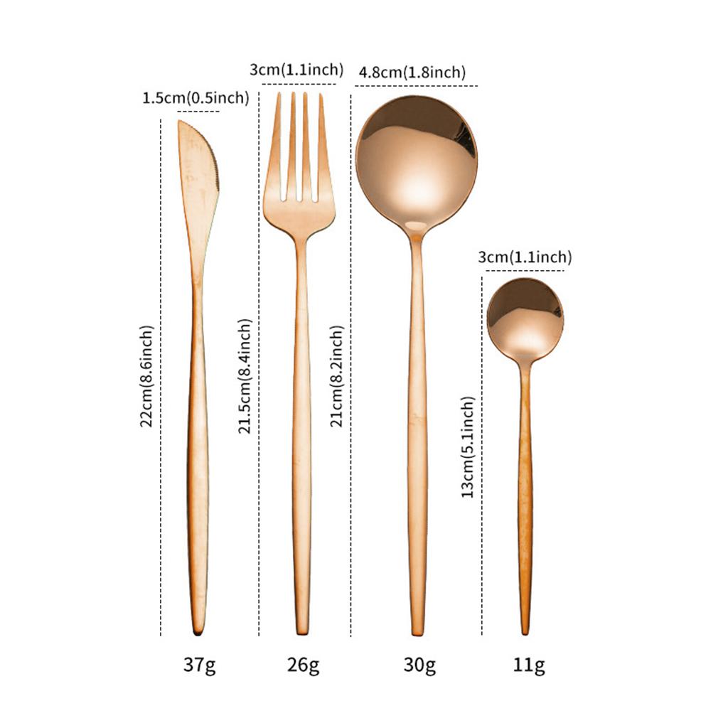 Cutlery Set Stainless Flatware Eating Tableware Cutlery Rose Golden