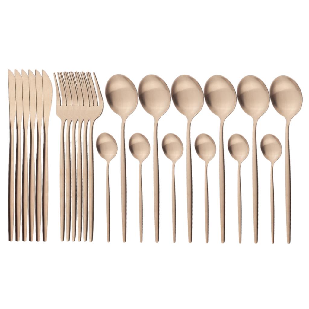 Cutlery Set Stainless Flatware Eating Tableware Cutlery Rose Golden