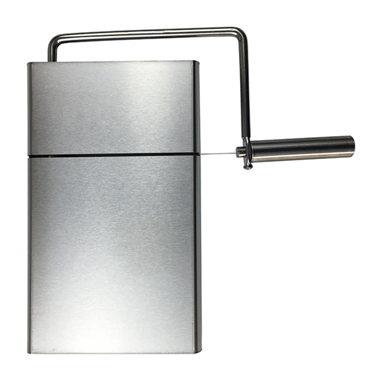 Cheese board and wire slicers cutter stainless steel serving board
